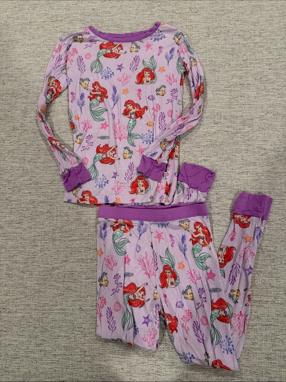 Little Sleepies Disney Little Mermaid Long Sleeve Pajama Set